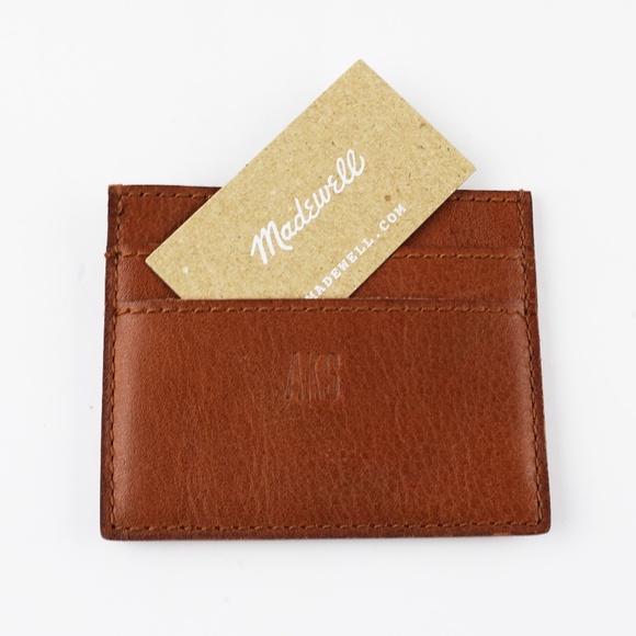Madewell Accessories New Madewell The Leather Card Case Monogrammed